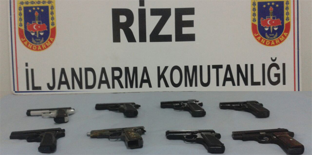 Rize’de Silah kaçakçılığından 4 kişiye gözaltı