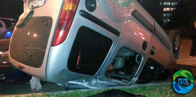 Rize'deki kazada araç takla atıp şerit değiştirdi