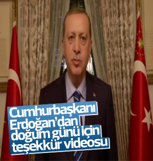 Cumhurbaşkanı Erdoğan'dan teşekkür mesajı