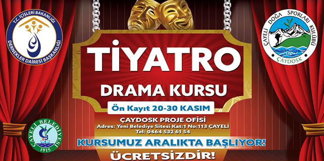 Çaydosk'tan Gençler için Tiyatro ve Drama Kursu