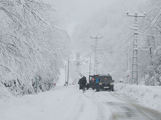 Kar Yağışı Rize'de Etkili Oluyor 