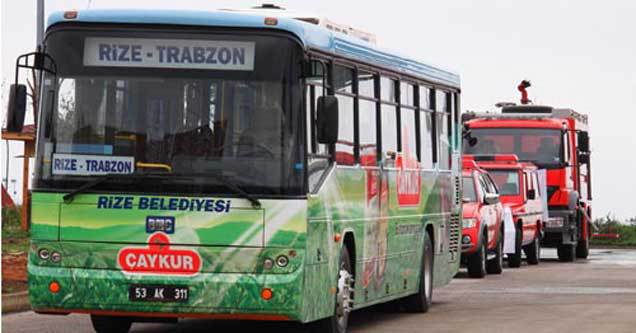 Rize-Trabzon arası otobüs seferleri başlıyor