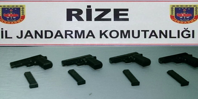Rize'de kaçak silah yakalandı: 3 kişi gözaltında