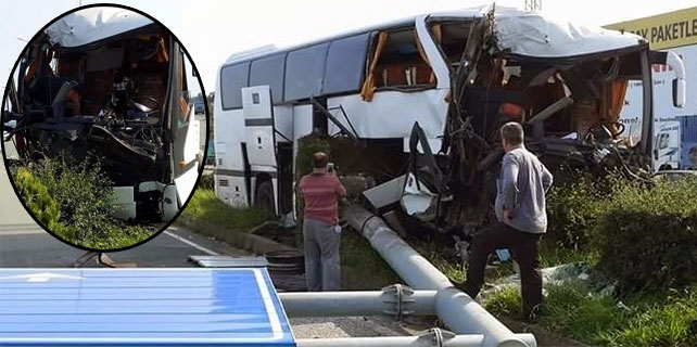 İyidere'de otobüs kazası