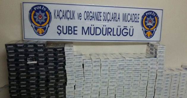 Rize'de 6 bin 410 paket kaçak sigara yakalandı