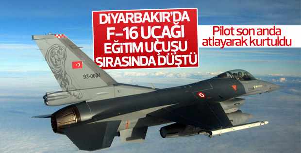 Diyarbakır'da askeri uçak düştü