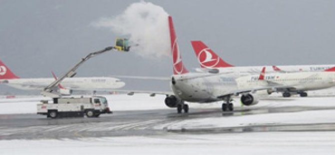 Trabzon'da havayolu ulaşımına kar engeli