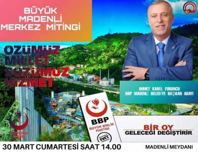 Ahmet Kamil Furuncu Madenli Mitingine Herkesi Bekliyorum