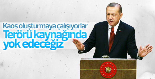 Cumhurbaşkanı Erdoğan: Kaos oluşturmaya çalışıyorlar
