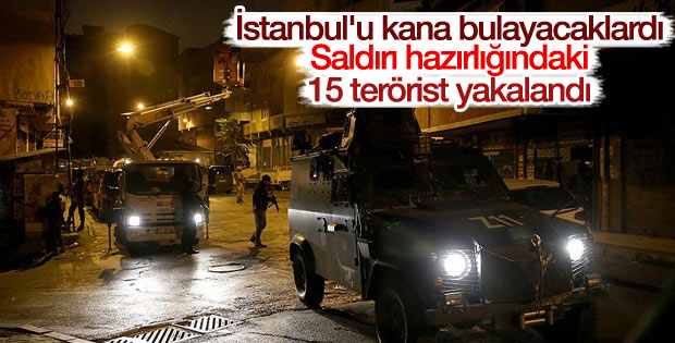 İstanbul’da eylem hazırlığındaki 15 PKK’lı yakalandı