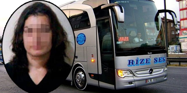Rize otobüsünde bıçaklı kadın dehşeti