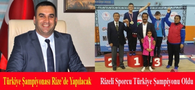 Rizeli Minik Halterci Türkiye Şampiyonu Oldu